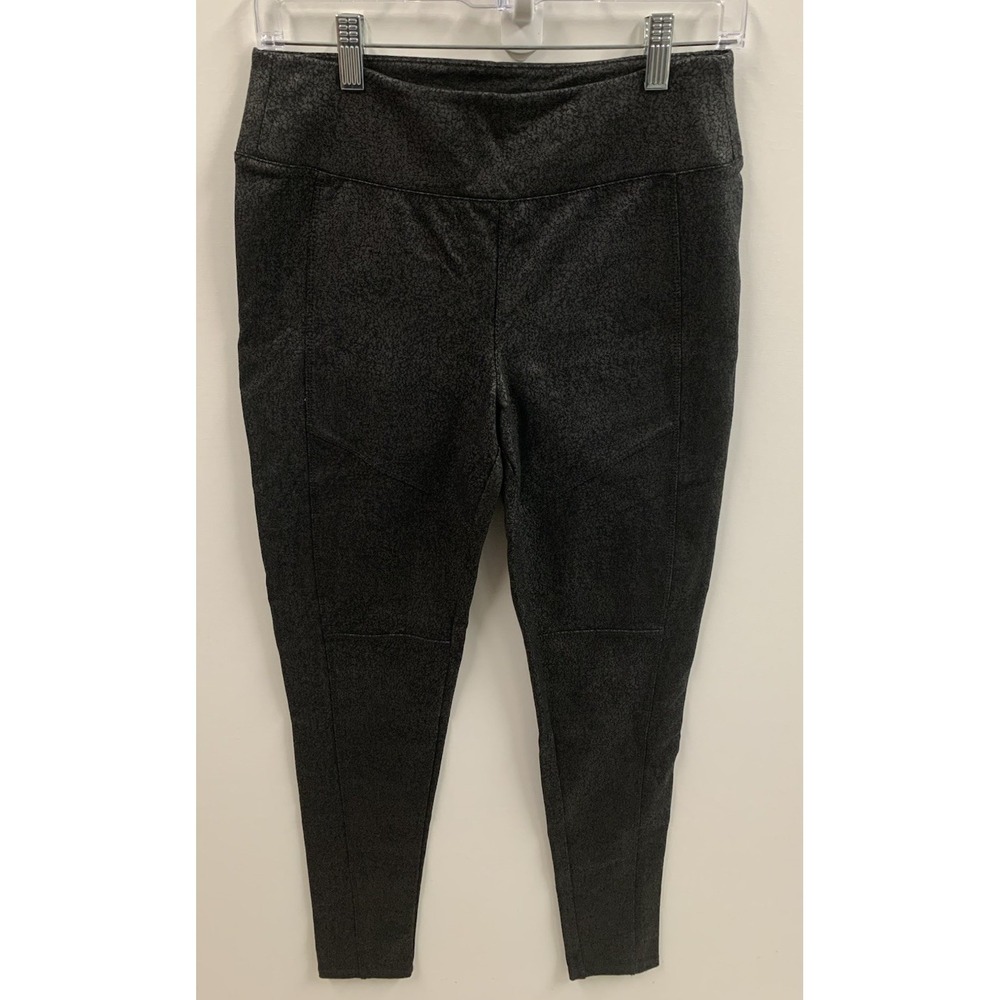Rewash Womens Black Textured Milano Leggings Size Medium Goth Biker Edgy Pockets